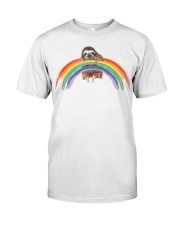 LGBT Pride Gift Sloth Rainbow Classic T-Shirt front