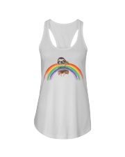 LGBT Pride Gift Sloth Rainbow Ladies Flowy Tank tile