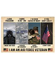 I Love Freedom I Am An Air Force Veteran Horizontal Poster tile