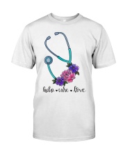 Nurse Gift Help Care Love Classic T-Shirt tile
