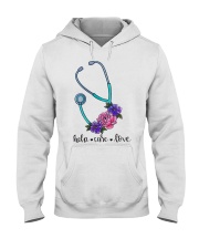 Nurse Gift Help Care Love Hooded Sweatshirt tile