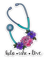 Nurse Gift Help Care Love Sticker tile