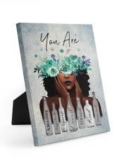 Black Gift Black Girl With Wreath You Are Amazing Special Loved Easel-Back Gallery Wrapped Canvas tile