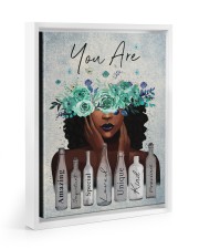 Black Gift Black Girl With Wreath You Are Amazing Special Loved Floating Framed Canvas Prints White tile