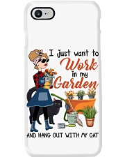 Gardening Gift I Just Want To Work In My Garden And Hang Out With Cat Phone Case tile