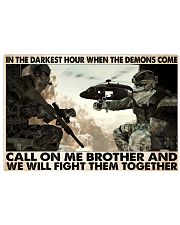 Gift For Veteran In The Darkest Hour When The Demons Come Call On Me Brother 36x24 Poster front