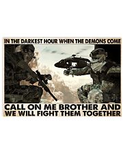 Gift For Veteran In The Darkest Hour When The Demons Come Call On Me Brother Horizontal Poster tile
