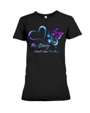 Suicide Prevention Awareness Butterfly Heart No Story Should End Too Soon Premium Fit Ladies Tee tile