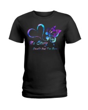Suicide Prevention Awareness Butterfly Heart No Story Should End Too Soon Ladies T-Shirt tile