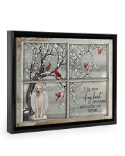 A Big Piece Of My Heart Lives In Heaven Floating Framed Canvas Prints Black tile