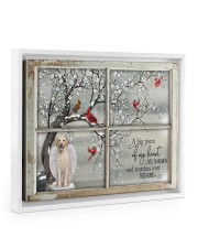 A Big Piece Of My Heart Lives In Heaven Floating Framed Canvas Prints White tile