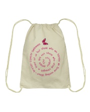 Breast Cancer Awareness Butterfly The Strongest People Drawstring Bag tile
