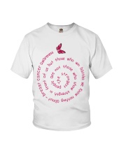 Breast Cancer Awareness Butterfly The Strongest People Youth T-Shirt tile