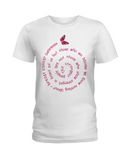Breast Cancer Awareness Butterfly The Strongest People Ladies T-Shirt tile