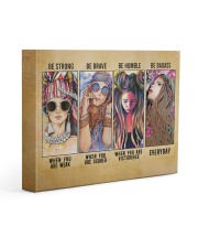 Peace Love Gift Girl Be Strong Be Brave Be Humble Gallery Wrapped Canvas Prints tile