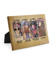 Peace Love Gift Girl Be Strong Be Brave Be Humble Easel-Back Gallery Wrapped Canvas tile