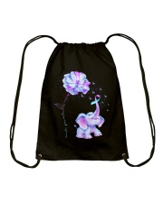 Suicide Prevention Awareness Elephant And Flower Ribbon Drawstring Bag tile
