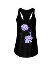 Suicide Prevention Awareness Elephant And Flower Ribbon Ladies Flowy Tank tile