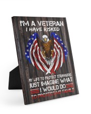 Veteran Gift Eagle I Have Risked My Life To Protect Strangers Just Imagine What I Would Do Easel-Back Gallery Wrapped Canvas tile