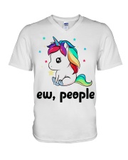 Gift For Unicorn Lover Ew People V-Neck T-Shirt tile