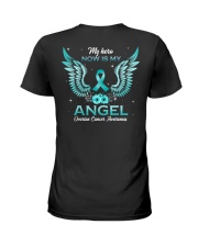 Ovarian Cancer Awareness My Hero Now Is My Angel Ladies T-Shirt tile