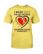 Childhood Cancer Awareness I Wear Gold For My Brother Premium Fit Mens Tee tile