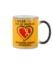 Childhood Cancer Awareness I Wear Gold For My Brother Color Changing Mug tile