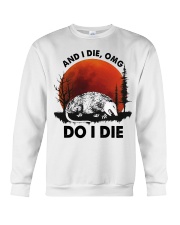Gift For Raccoon Lover Sun And I Die Omg Do I Die Crewneck Sweatshirt tile