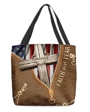 God Believer Gift Faith Over Fear All-over Tote front