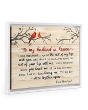 Memorial Gift Cardinal To My Husband In Heaven Floating Framed Canvas Prints White tile