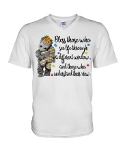 Autism Awareness Bless Those Who See Life Through V-Neck T-Shirt tile