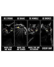 Cat Lover Black Cats Be Strong Be Humble 36x24 Poster front