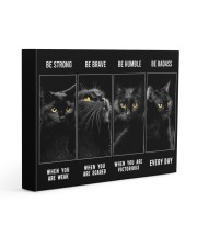 Cat Lover Black Cats Be Strong Be Humble Gallery Wrapped Canvas Prints tile