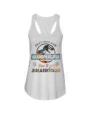 Saurus Family Gift Don't Mess With Grandpasaurus You'll Get Jurasskicked Ladies Flowy Tank tile