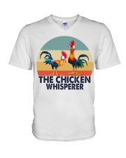 Gardening Gift The Chicken Whisperer V-Neck T-Shirt tile
