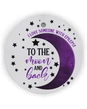 I Love Someone With Epilepsy Ornament Circle Ornament (Wood tile