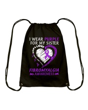 Fibromyalgia Awareness I Wear Purple For My Sister Faith Support Hope Drawstring Bag tile