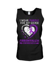 Fibromyalgia Awareness I Wear Purple For My Sister Faith Support Hope Unisex Tank tile