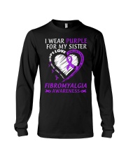 Fibromyalgia Awareness I Wear Purple For My Sister Faith Support Hope Long Sleeve Tee tile