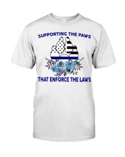Police Gift USA Flag Supporting The Paws That Enforce The Laws Premium Fit Mens Tee tile