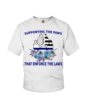 Police Gift USA Flag Supporting The Paws That Enforce The Laws Youth T-Shirt tile