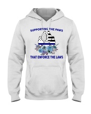 Police Gift USA Flag Supporting The Paws That Enforce The Laws Hooded Sweatshirt tile