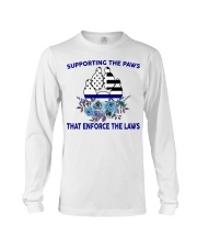 Police Gift USA Flag Supporting The Paws That Enforce The Laws Long Sleeve Tee tile