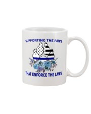 Police Gift USA Flag Supporting The Paws That Enforce The Laws Mug tile