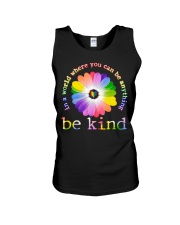 LGBT Pride Gift Peace Flower Be Kind Unisex Tank tile