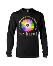 LGBT Pride Gift Peace Flower Be Kind Long Sleeve Tee tile