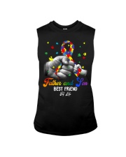 Autism Awareness Father And Son Best Friend For Life Sleeveless Tee tile