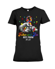 Autism Awareness Father And Son Best Friend For Life Premium Fit Ladies Tee tile