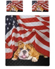 Gift For Dog Lover Bulldog Under The Flag Twin Quilt Bed Set front
