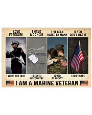Gift For Veteran I Love Freedom I Have A DD 214 I Am Marine Veteran 36x24 Poster front